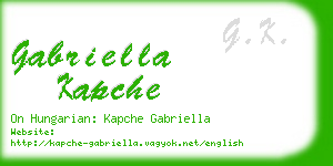 gabriella kapche business card